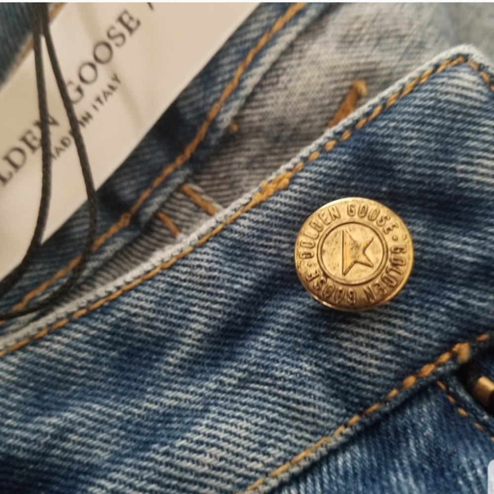 Golden Goose Karen Bootcut High Rise Jeans Size 27 Mid Wash Blue - Picture 4 of 5